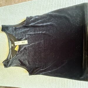 DKNY Black Velvet Tank Top